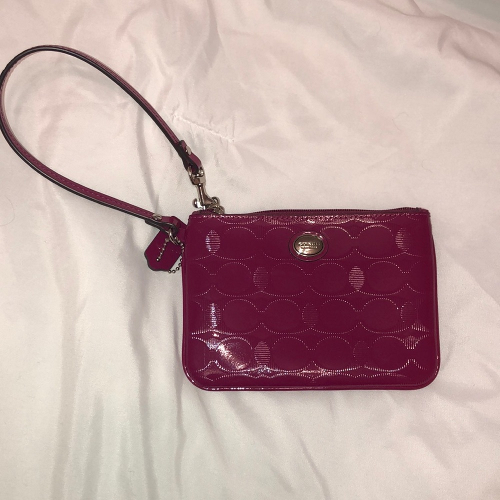 Magenta Coach Wristlet
